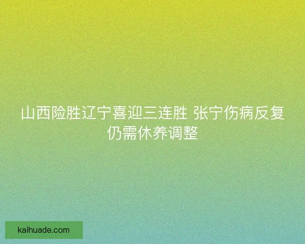 山西险胜辽宁喜迎三连胜 张宁伤病反复仍需休养调整 山西险胜辽宁喜迎三连胜 张宁伤病反复仍需休养调整